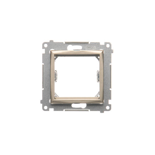 Adapter (przejściówka) na osprzęt standardu 45 &times; 45 mm; złoty mat  *Do gniazd teleinformatycznych Simon Connect - DA45.01/44 - KONTAKT SIMON