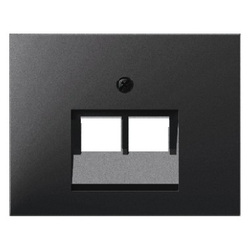 ELEMENT CENTRALNY DO GNIAZDA PRZYŁĄCZENIOWEGO UAE PODWÓJNEGO ANTRACYT MAT LAKIEROWANY K.1 - 14097006 - HAGER