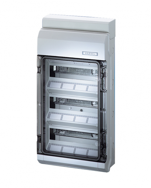 Rozdzielnica natynkowa KV, IP 54, 3x12 modułów, z zac. bezśrubowymi Fixconnect - 6100228 - HENSEL