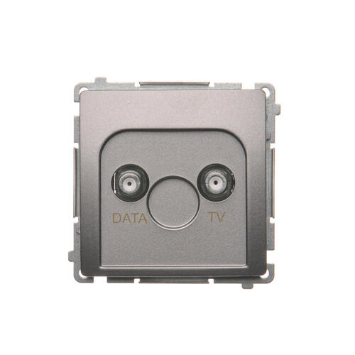 Gniazdo antenowe TV-DATA (moduł) 1x wejście: 5&ndash;1000 MHz; stal inox - BMAD1.01/21 - KONTAKT SIMON