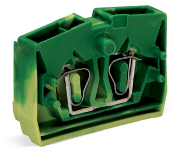 2-przewodowa złączka wewnętrzna bez przycisków, żółto-zielony - 264-327 - WAGO