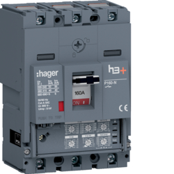 MCCB Wyłącznik mocy h3+ P160 3P 160A 40kA LSI - HNS160JC - HAGER