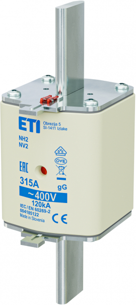 WKŁADKA TOPIKOWA NH - ZWŁOCZNA / KOMBI NH2 GG 315A/400V - 004185122 - ETI