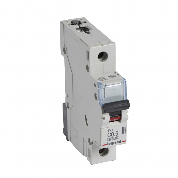 WYŁĄCZNIK NADPRĄDOWY C 0,5A 1-POLOWY CHARAKTERYSTYKA C SERII TX3 S 311 - 404162 - LEGRAND