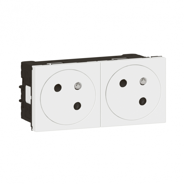 MOSAIC GN 2X2P+Z PODŁĄCZ PRZEZ ZACISKI AUTOMATYCZNE-4 MODUŁY BIAŁE 16A-250V~ - 278164L - LEGRAND