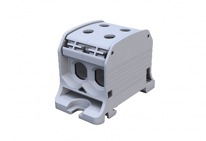 ZŁĄCZKA SZYNOWA GWINTOWA STB 50-2 AL/CU 87320 SIMBLOCK SZARY - 81002002 - SIMET