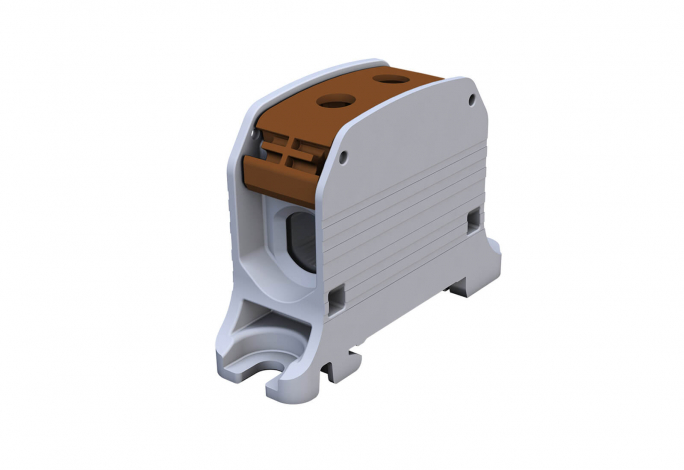 ZŁĄCZKA SZYNOWA GWINTOWA STB 50 AL/CU 87310 SIMBLOCK BRĄZOWY - 81001015 - SIMET