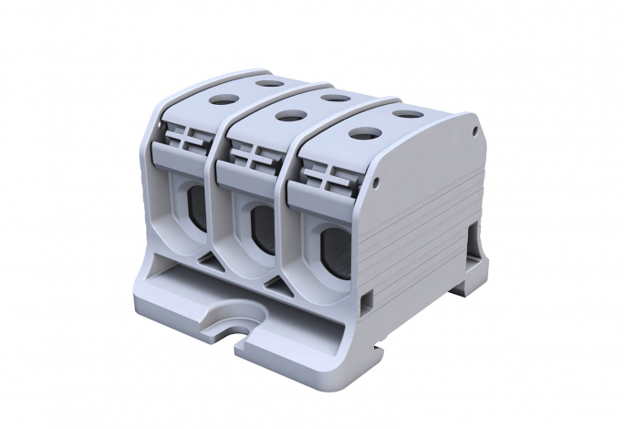 ZŁĄCZKA SZYNOWA GWINTOWA STB 50-3X AL/CU 87330 SIMBLOCK SZARY - 81004002 - SIMET