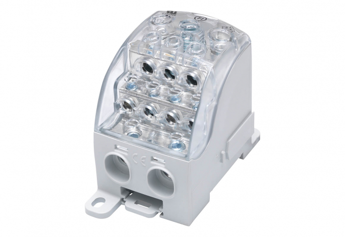 BLOK ROZDZIELCZY UNIWERSALNY SUB 490 AL/CU 82090 SIMBLOCK SZARY - 81652002 - SIMET