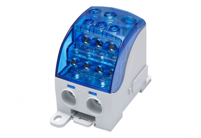 BLOK ROZDZIELCZY UNIWERSALNY SUB 490 AL/CU 82090 SIMBLOCK NIEBIESKI - 81652003 - SIMET