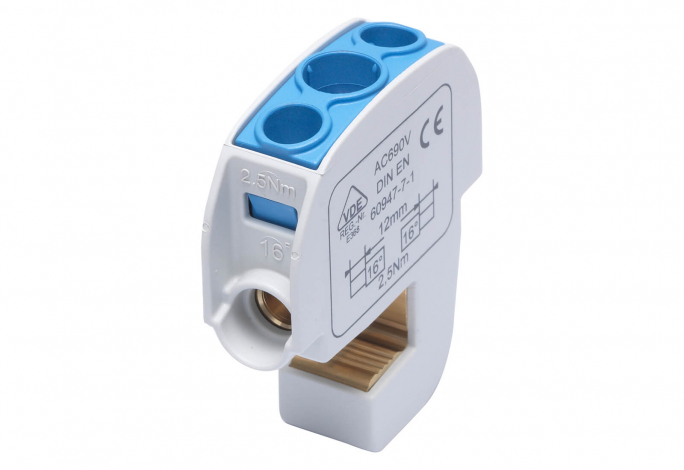 ZACISK IZOLOWANY SZYNOWY SBB 16 86105 SIMBLOCK NIEBIESKI - 81550003 - SIMET
