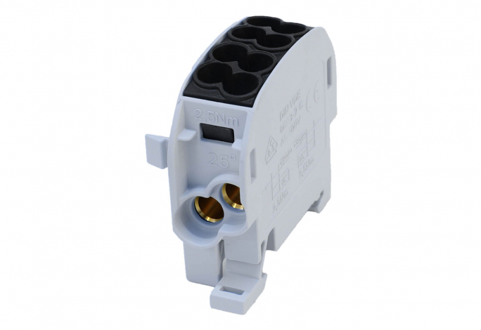 BLOK ROZDZIELCZY ODGAŁĘŹNY SCB 25 AL/CU 80110 SIMBLOCK CZARNY - 81501007 - SIMET