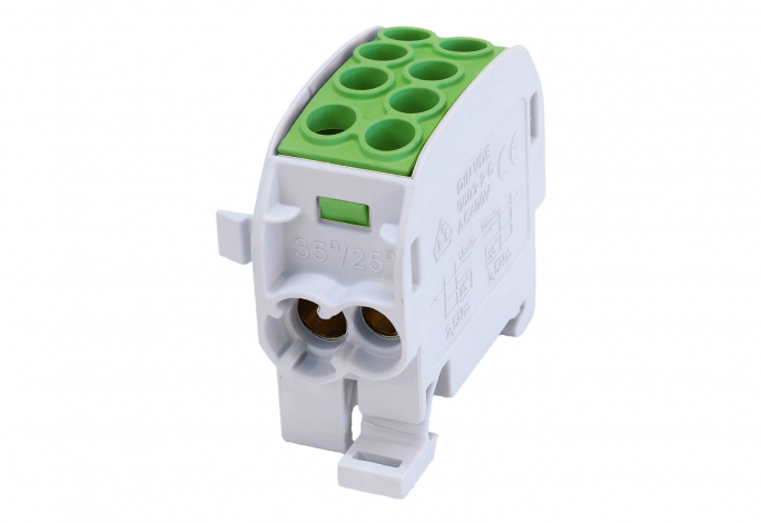 BLOK ROZDZIELCZY ODGAŁĘŹNY SCB 35 AL/CU 80210 SIMBLOCK ZIELONY - 81502005 - SIMET