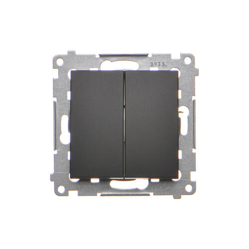 Przycisk &bdquo;dzwonek&rdquo; z podświetleniem LED (moduł) 10AX, 250V~, szybkozłącza; czarny - DD1L.01/49 - KONTAKT SIMON