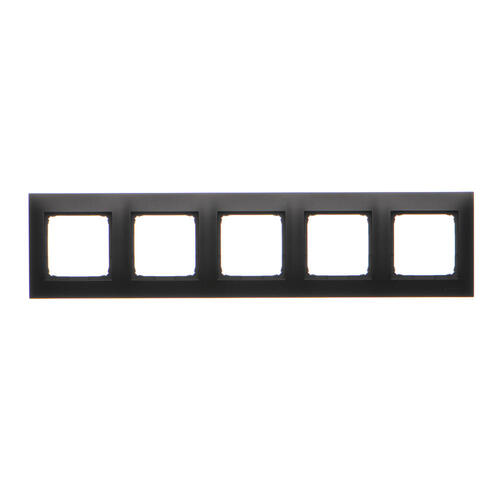 Ramka 5-krotna PREMIUM do puszek karton-gips IP20 / IP44; czarny - DRK5/49 - KONTAKT SIMON