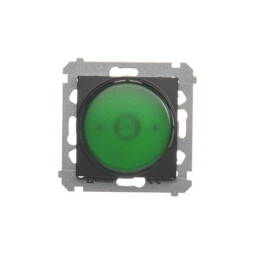 Sygnalizator świetlny LED – światło zielone (moduł) 230V~; czarny - DSS3.01/49 - KONTAKT SIMON