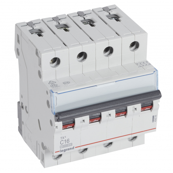 WYŁĄCZNIK NADPRĄDOWY C 16A 4-POLOWY CHARAKTERYSTYKA C SERII TX3 S 314 - 404256 - LEGRAND
