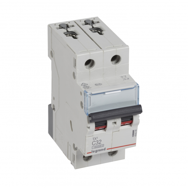 WYŁĄCZNIK NADPRĄDOWY C 32A 2-POLOWY CHARAKTERYSTYKA C SERII TX3 S 312 - 404208 - LEGRAND
