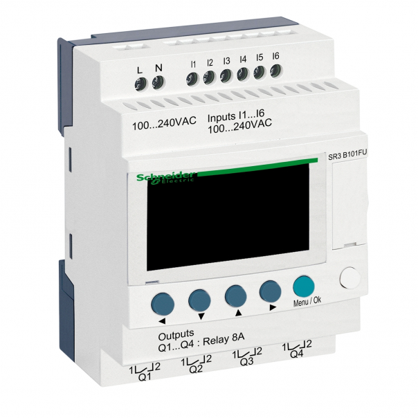 STEROWNIK ZELIO LE 6WE_D/4WY_P 240VAC RTC/LCD - SR3B101FU - SCHNEIDER ELECTRIC