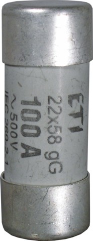 WKŁADKA TOPIKOWA CYLINDRYCZNA Z WYBIJAKIEM CH22X58/P AM 50A/690V - 006711050 - ETI