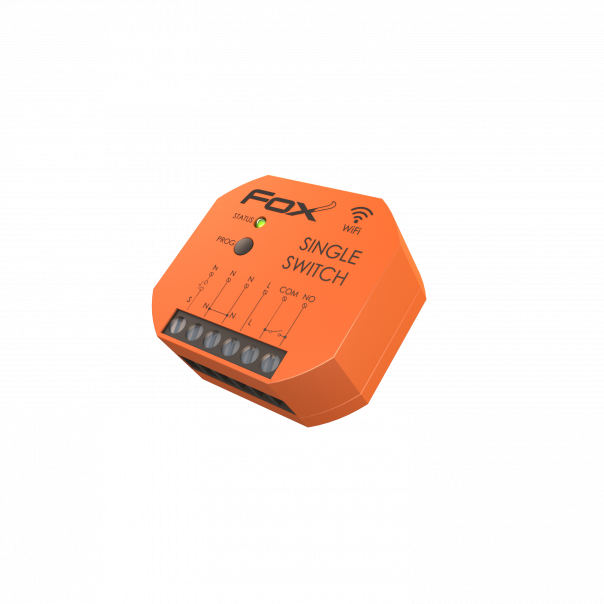 SINGLE SWITCH  Pojedynczy przekaźnik Wi-Fi 230V - WI-R1S1P-P - F&F