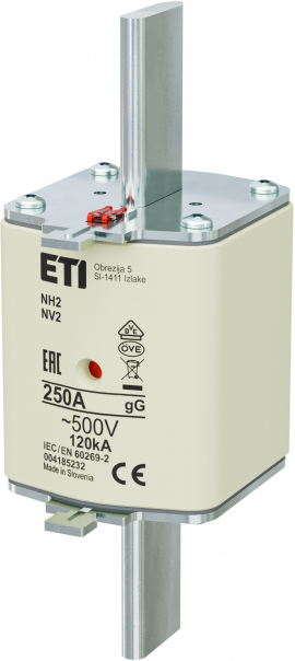 WKŁADKA TOPIKOWA NH - ZWŁOCZNA / KOMBI NH2 GG 250A/500V - 004185232 - ETI