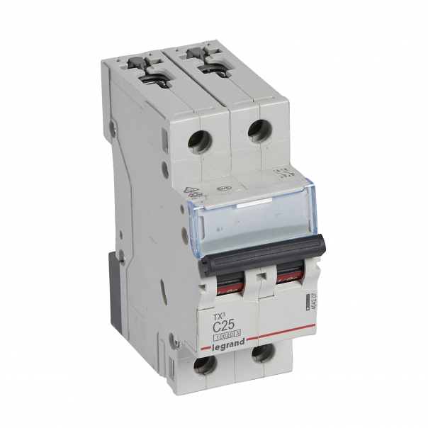 WYŁĄCZNIK NADPRĄDOWY C 25A 2-POLOWY CHARAKTERYSTYKA C SERII TX3 S 312 - 404207 - LEGRAND