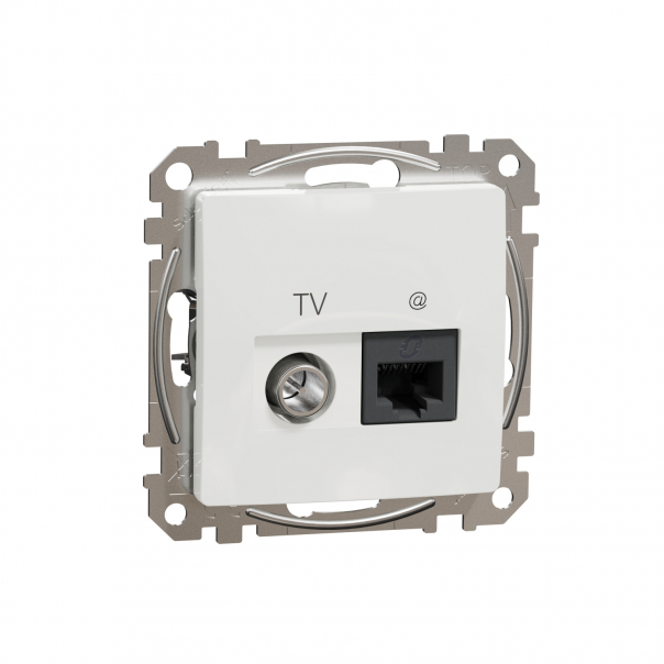 GNIAZDO KOMPUTEROWO-ANTENOWE TV+RJ45 KAT.6 BIAŁY SEDNA DESIGN - SDD111469T - SCHNEIDER ELECTRIC