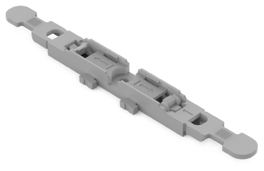 Adapter montaż. z odciążeniem przewodów, 1-tor. do przelot. złączki instal. 221 Inline, szara - 221-2501 - WAGO