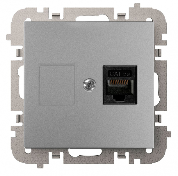 VESTRA Gniazdo podtynkowe  1xKOMPUTEROWE RJ45 , bez ramki, kolor srebrny. - 3848-16 - ELEKTRO-PLAST NASIELSK