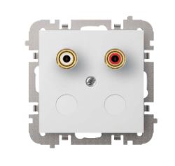VESTRA Gniazdo podtynkowe 1xGŁOŚNIKOWE bez ramki, kolor srebrny. - 3857-16 - ELEKTRO-PLAST NASIELSK