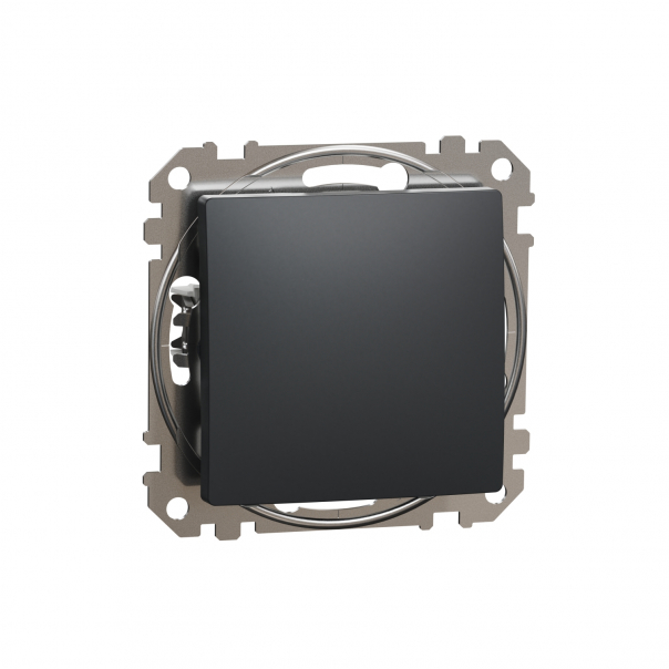 ŁĄCZNIK KRZYŻOWY POJEDYNCZY 10AX 250V CZARNY ANTRACYT SEDNA DESIGN - SDD114107 - SCHNEIDER ELECTRIC