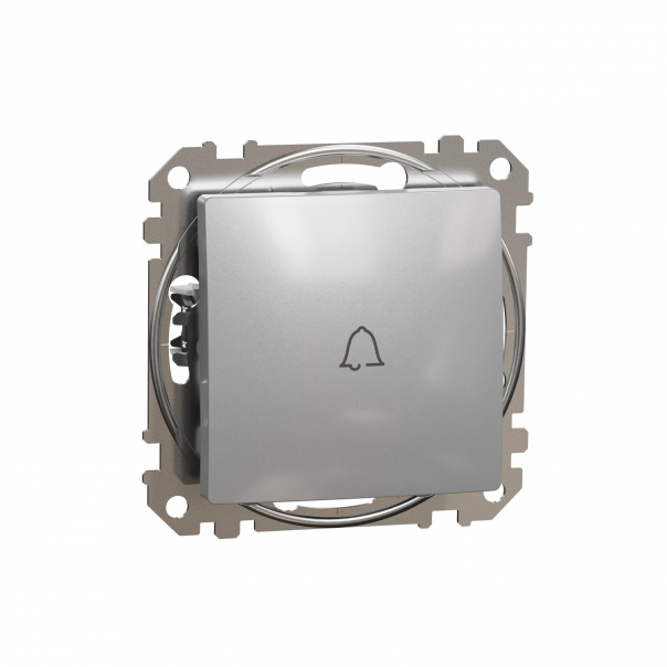 Przycisk "dzwonek", srebrne aluminium Sedna Design - SDD113131 - SCHNEIDER ELECTRIC