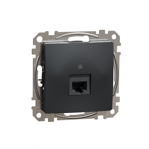 GNIAZDO KOMPUTEROWE POJEDYNCZE RJ45 KAT.6 UTP CZARNY ANTRACYT SEDNA DESIGN - SDD114461 - SCHNEIDER ELECTRIC