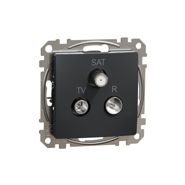 GNIAZDO ANTENOWE R-TV-SAT KOŃCOWE 4dB CZARNY ANTRACYT SEDNA DESIGN - SDD114481 - SCHNEIDER ELECTRIC