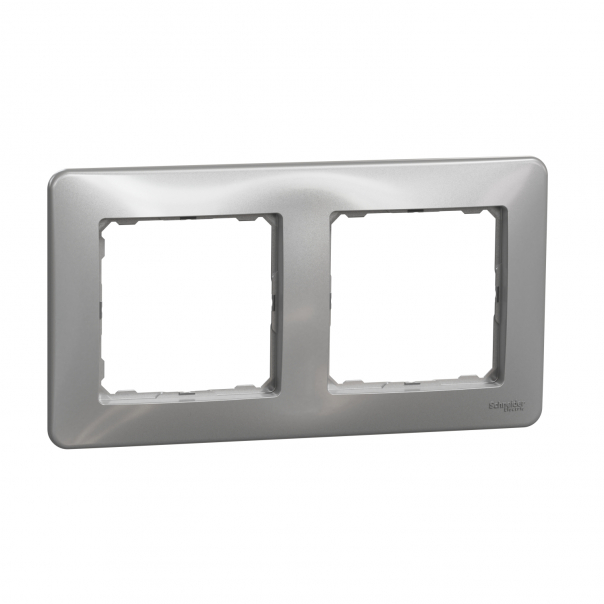Ramka 2-krotna, srebrne aluminium Sedna Design - SDD313802 - SCHNEIDER ELECTRIC