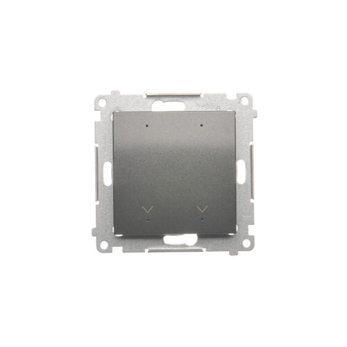 Łącznik/Przycisk roletowy podwójny elektroniczny (moduł) 230 V; antracyt - DEZ2.01/48 - KONTAKT SIMON