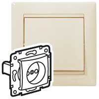 GNIAZDO POJEDYNCZE 2P KREMOWE VALENA - 774316 - LEGRAND