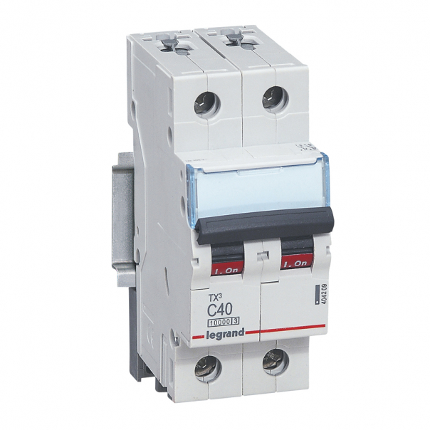 WYŁĄCZNIK NADPRĄDOWY C 40A 2-POLOWY CHARAKTERYSTYKA C SERII TX3 S 312 - 404209 - LEGRAND