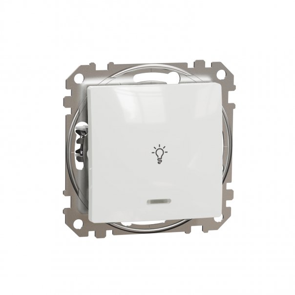 Sedna Design, Przycisk "światło" z podświetleniem, biały - SDD111132L - SCHNEIDER ELECTRIC