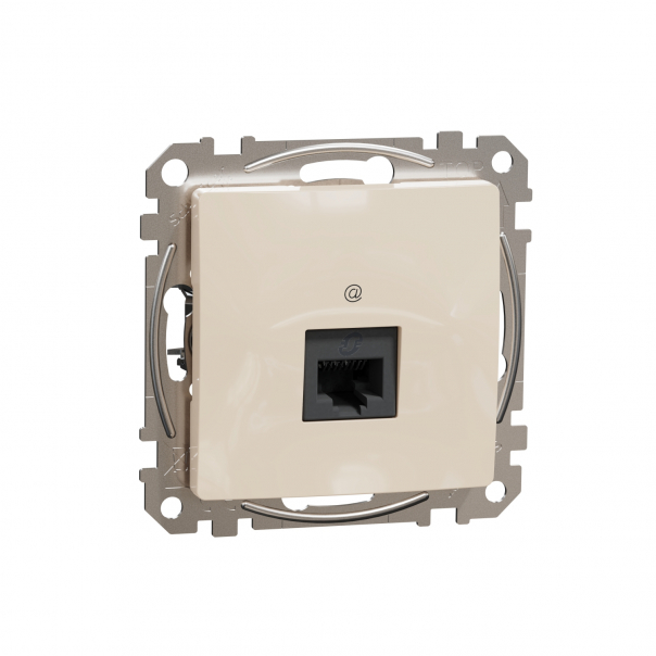 Sedna Design, Gniazdo komputerowe RJ45 kat.5e UTP, beżowy - SDD112451 - SCHNEIDER ELECTRIC
