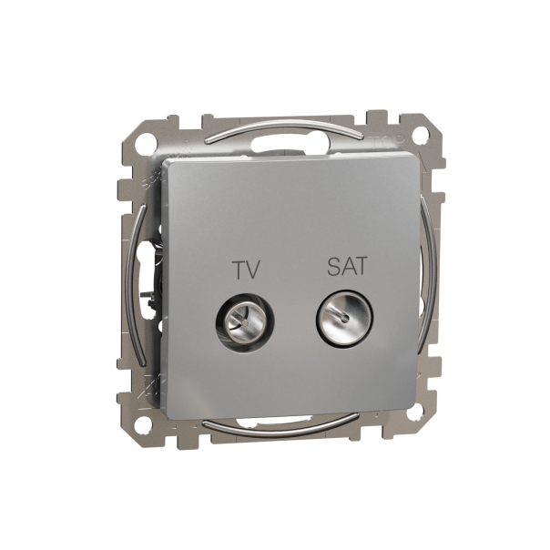 Sedna Design, Gniazdo TV/SAT końcowe (4dB), srebrne aluminium - SDD113471S - SCHNEIDER ELECTRIC