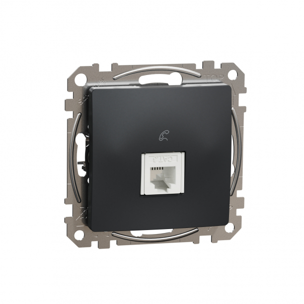 Sedna Design, Gniazdo telefoniczne RJ11, czarny antracyt - SDD114491 - SCHNEIDER ELECTRIC