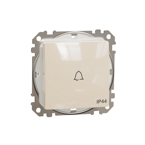 Sedna Design, Przycisk "dzwonek" IP44, beżowy - SDD212131 - SCHNEIDER ELECTRIC