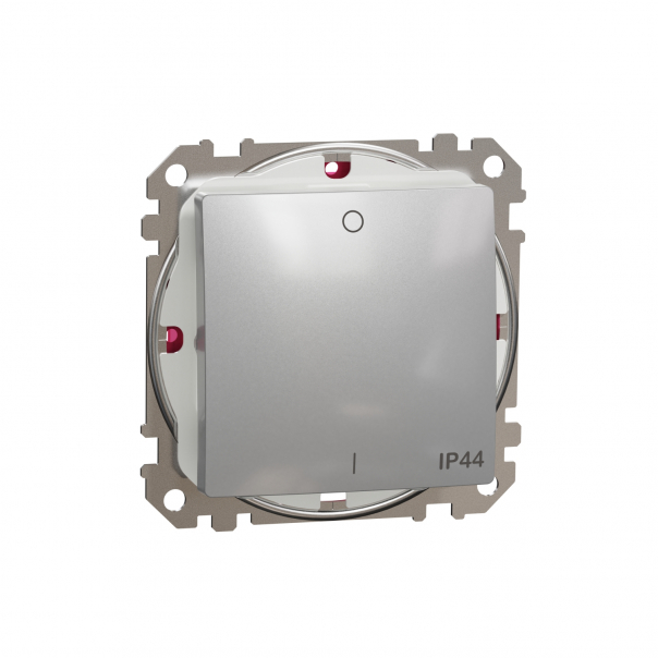 Sedna Design, Łącznik 2-biegunowy IP44, srebrne aluminium - SDD213102 - SCHNEIDER ELECTRIC