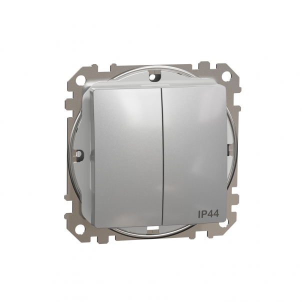 Sedna Design, Łącznik świeznikowy IP44, srebrne aluminium - SDD213105 - SCHNEIDER ELECTRIC