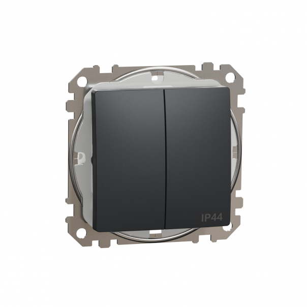 Sedna Design, Łącznik świeznikowy IP44, czarny antracyt - SDD214105 - SCHNEIDER ELECTRIC