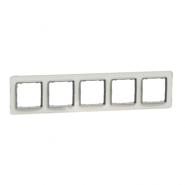 Sedna Elements, Ramka 5-krotna, szkło białe - SDD360805 - SCHNEIDER ELECTRIC