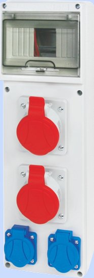 ROZDZIELNICA 6 MODUŁÓW IP54 2X16A 3P+N+Z 400V~ 2X16A 2P+Z 250V~ RSE-02 - 942070 - ELEKTROMET DZIERŻONIÓW