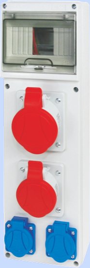 ROZDZIELNICA 6 MODUŁÓW IP54 1X16A 3P+N+Z 400V~ 1X32A 3P+N+Z 400V~ 2X16A 2P+Z 250V~ RSE-02 - 942071 - ELEKTROMET DZIERŻONIÓW